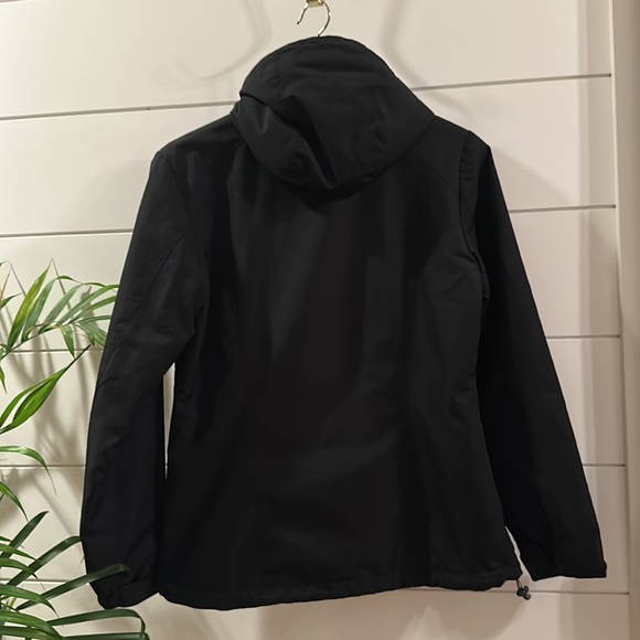 Eddie Bauer Black SOFT SHELL HOODED Jacket SIZE XS - Picture 8 of 13